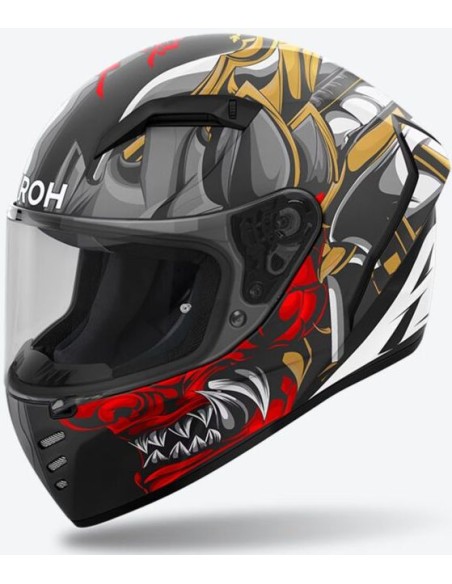 Casco Airoh Connor Samurai | Mate-Negro-rojo-blanco