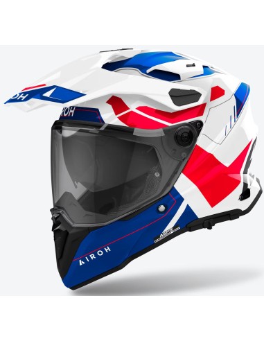 Casco Airoh Commander 2 Reveal | Azul y rojo