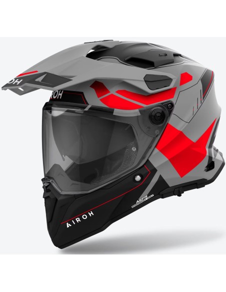 Casco Airoh Commander 2 Reveal | Mate-Rojo fluor