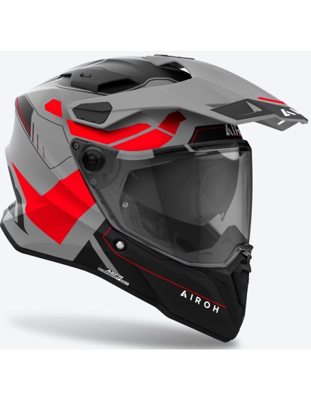 Casco Airoh Commander 2 Reveal | Mate-Rojo fluor