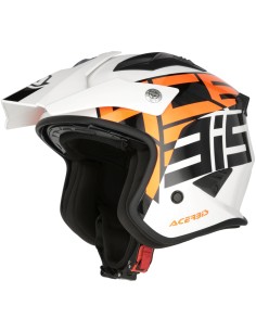 Casco Acerbis Aria Graphic | Blanco y naranja