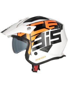 Casco Acerbis Aria Graphic | Blanco y naranja 2