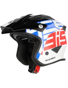 Casco Acerbis Aria Graphic | Blanco-azul-rojo