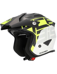 Casco Acerbis Aria Graphic | Negro y amarillo fluor