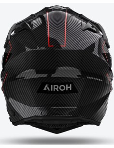 Casco Airoh Commander 2 Carbon Stilish | Negro y rojo 2