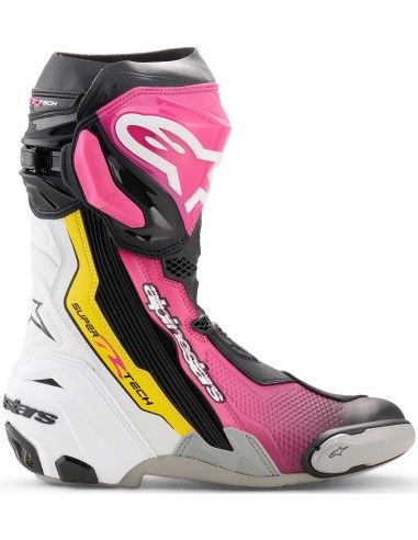 Botas Alpinestars Supertech R | Negro-magenta-blanco-amarillo