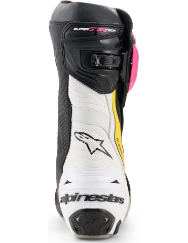 Botas Alpinestars Supertech R | Negro-magenta-blanco-amarillo