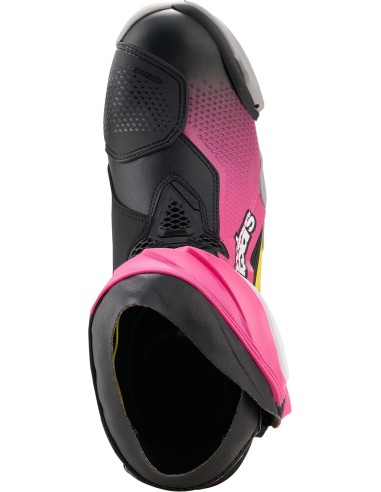 Botas Alpinestars Supertech R | Negro-magenta-blanco-amarillo