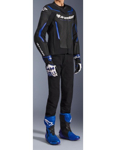 Chaqueta Alpinestars Force V2 Airflow | Negro y azul metálico