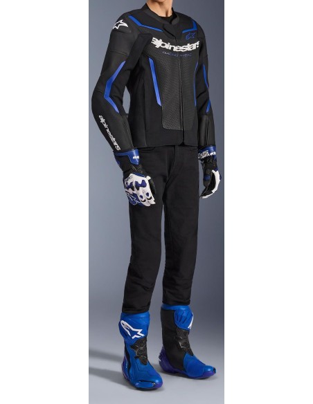 Chaqueta Alpinestars Force V2 Airflow | Negro y azul metálico