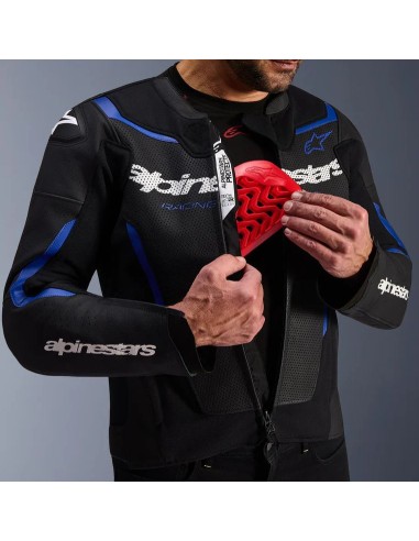 Chaqueta Alpinestars Force V2 Airflow | Negro y azul metálico