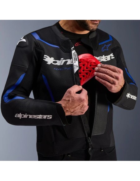 Chaqueta Alpinestars Force V2 Airflow | Negro y azul metálico