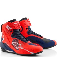 Zapatillas Alpinestars MM93 Faster-4 | Rojo fluor y azul oscuro