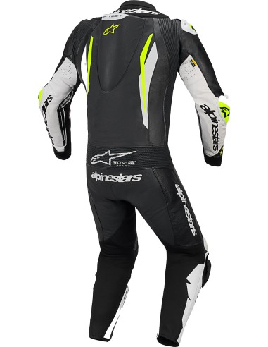 Mono Alpinestars 1PC GP Tech V5 | Negro-blanco-amarillo fluor