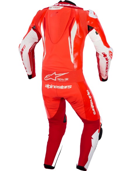 Mono Alpinestars 1PC GP Tech V5 | Rojo fluor-rojo brillante-blanco