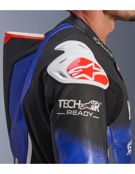 Mono Alpinestars 1PC Yamaha GP-R7 | Azul metálico-negro-blanco-rojo fluor