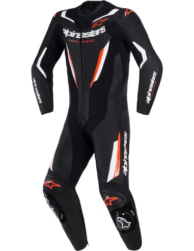Mono Alpinestars 1PC GP Force V2 | Negro-blanco-rojo fluor
