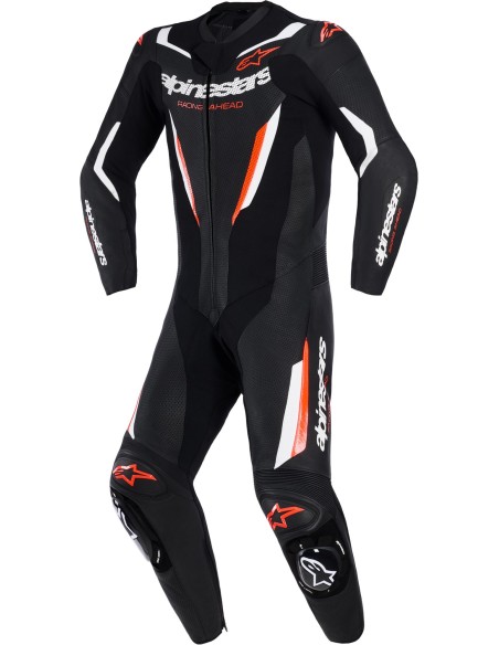 Mono Alpinestars 1PC GP Force V2 | Negro-blanco-rojo fluor