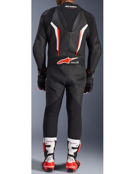 Mono Alpinestars 1PC GP Force V2 | Negro-blanco-rojo fluor