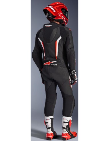 Mono Alpinestars 1PC GP Force V2 | Negro-blanco-rojo fluor