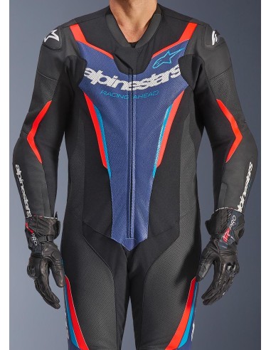 Mono Alpinestars 1PC GP Force V2 | Negro-azul-rojo fluor
