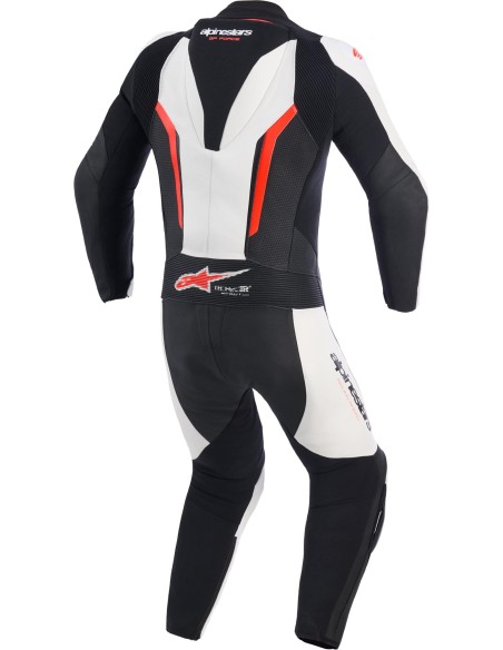 Mono Alpinestars 1PC GP Force V2 | Blanco-negro-rojo fluor