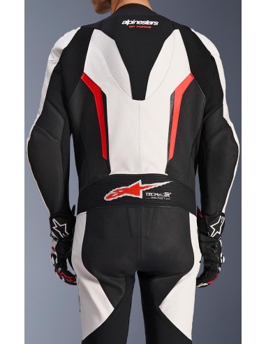 Mono Alpinestars 1PC GP Force V2 | Blanco-negro-rojo fluor