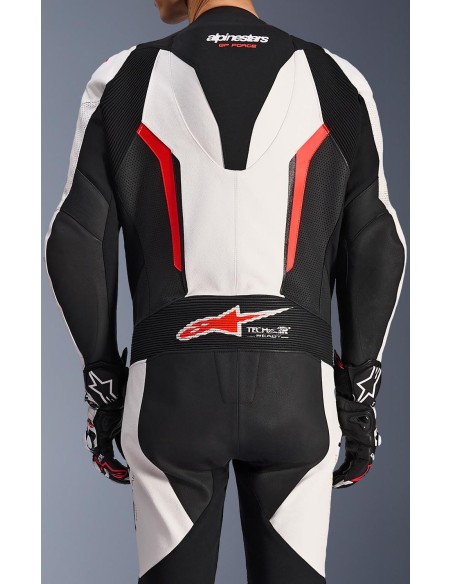 Mono Alpinestars 1PC GP Force V2 | Blanco-negro-rojo fluor
