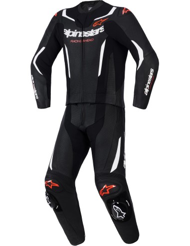 Mono Alpinestars 2PCs GP Force V2 | Negro-blanco-rojo fluor