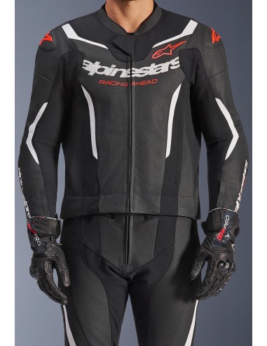 Mono Alpinestars 2PCs GP Force V2 | Negro-blanco-rojo fluor