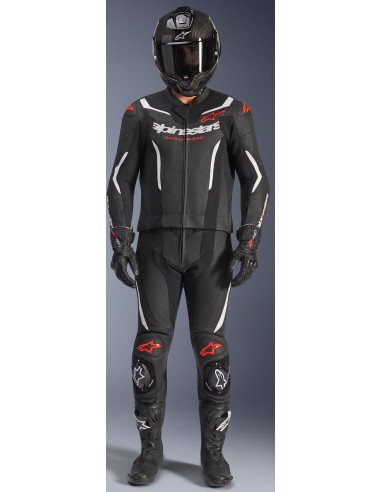 Mono Alpinestars 2PCs GP Force V2 | Negro-blanco-rojo fluor