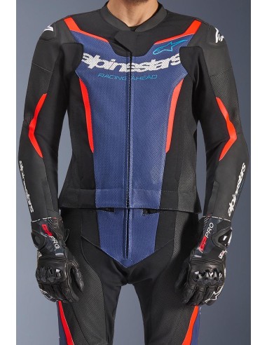 Mono Alpinestars 2PCs GP Force V2 | Negro-azul-rojo fluor