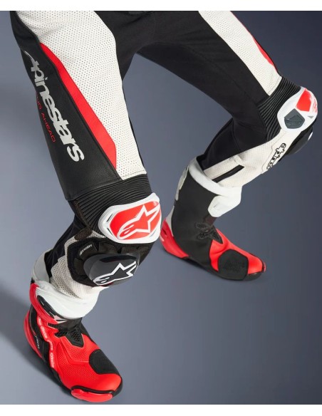 Mono Alpinestars 2PCs Stella GP-R7 | Negro-blanco-rojo fluor