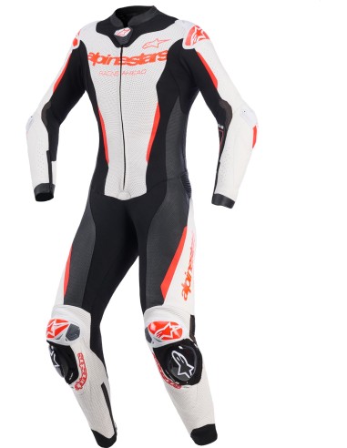 Mono Alpinestars 1PC Stella GP-R7 | Blanco-negro-rojo fluor
