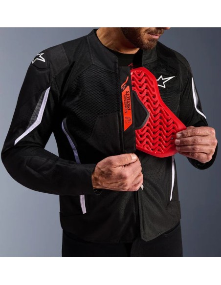 Chaqueta Alpinestars AST V3 Air | Negro-gris oscuro-blanco