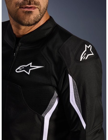 Chaqueta Alpinestars AST V3 Air | Negro-gris oscuro-blanco