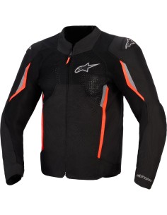 Chaqueta Alpinestars AST V3 Air | Negro-gris oscuro-rojo fluor