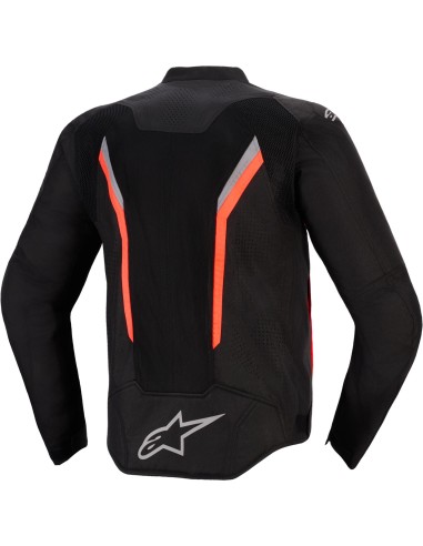Chaqueta Alpinestars AST V3 Air | Negro-gris oscuro-rojo fluor