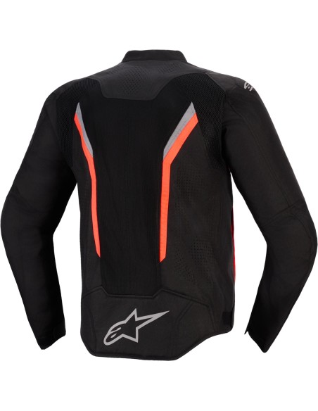 Chaqueta Alpinestars AST V3 Air | Negro-gris oscuro-rojo fluor