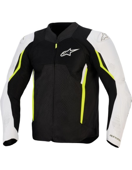 Chaqueta Alpinestars AST V3 Air | Negro-plata-amarillo fluor