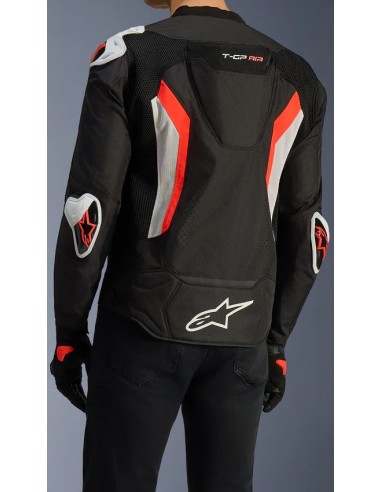 Chaqueta Alpinestars T-GP Air | Negro y rojo fluor