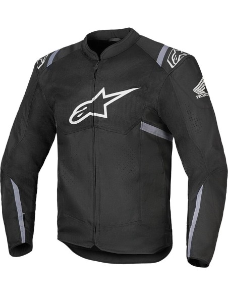 Chaqueta Alpinestars Honda T-SPS Air V2 | Negro-gris oscuro-gris claro