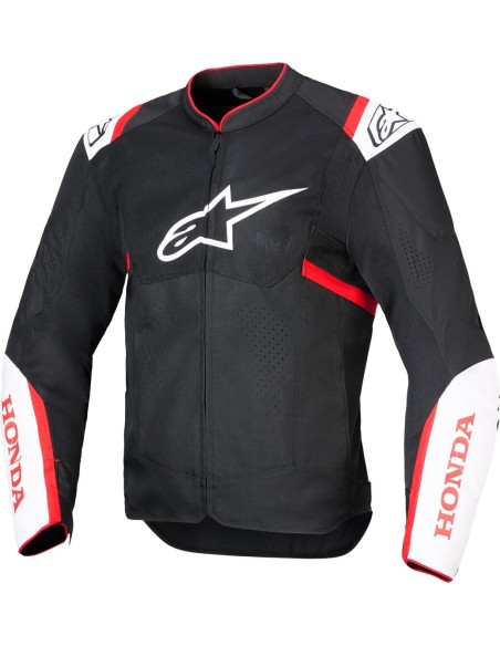 Chaqueta Alpinestars Honda T-SPS Air V2 | Negro-blanco-rojo brillante