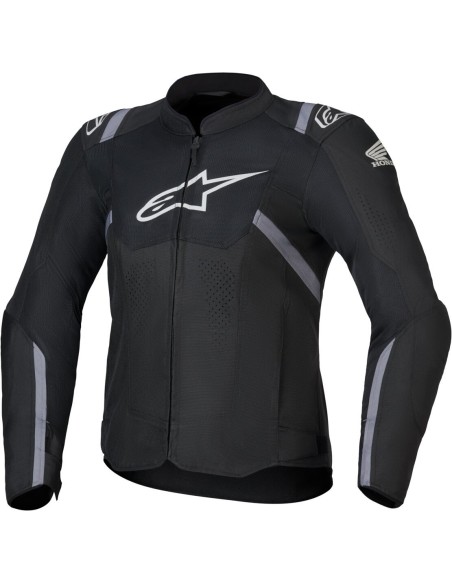 Chaqueta Alpinestars Stella Honda T-SPS Air V2 | Negro-gris oscuro-gris claro