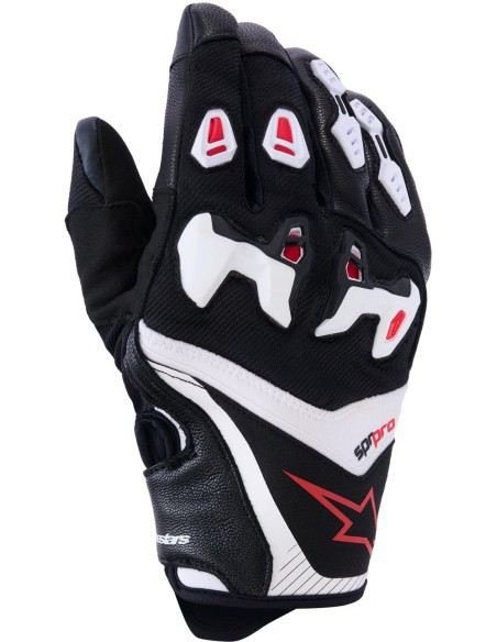 Guantes Alpinestars SP-R Pro | Negro-blanco-rojo brillante