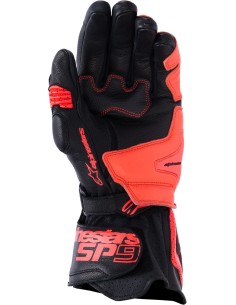 Guantes Alpinestars SP-9 | Negro y rojo fluor 2