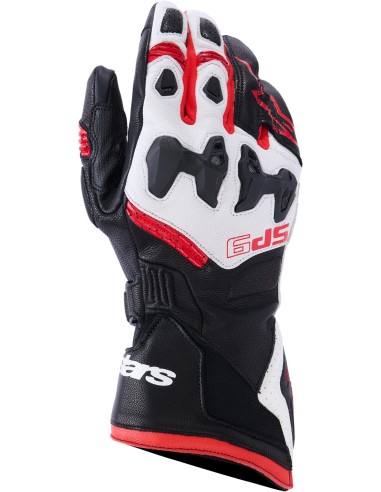 Guantes Alpinestars SP-9 | Negro-blanco-rojo brillante