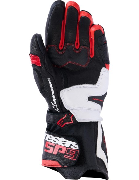 Guantes Alpinestars SP-9 | Negro-blanco-rojo brillante
