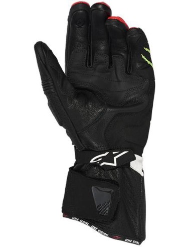 Guantes Alpinestars FQ20 SP-3 Monster | Negro-rojo fluor-blanco