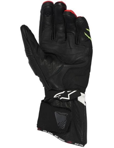 Guantes Alpinestars FQ20 SP-3 Monster | Negro-rojo fluor-blanco